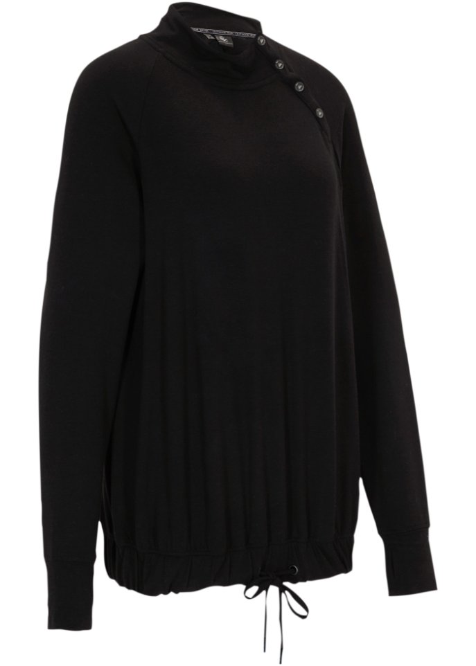 Sweatshirt mit geknöpftem Kragen