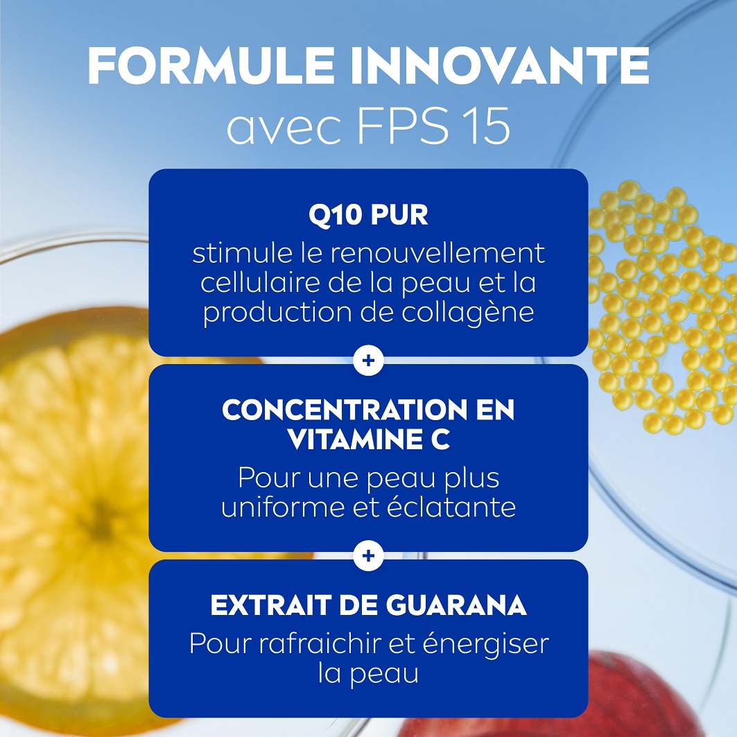 Crema viso giorno antirughe NIVEA, attivatore di luminosità, vitamina C, SPF 15