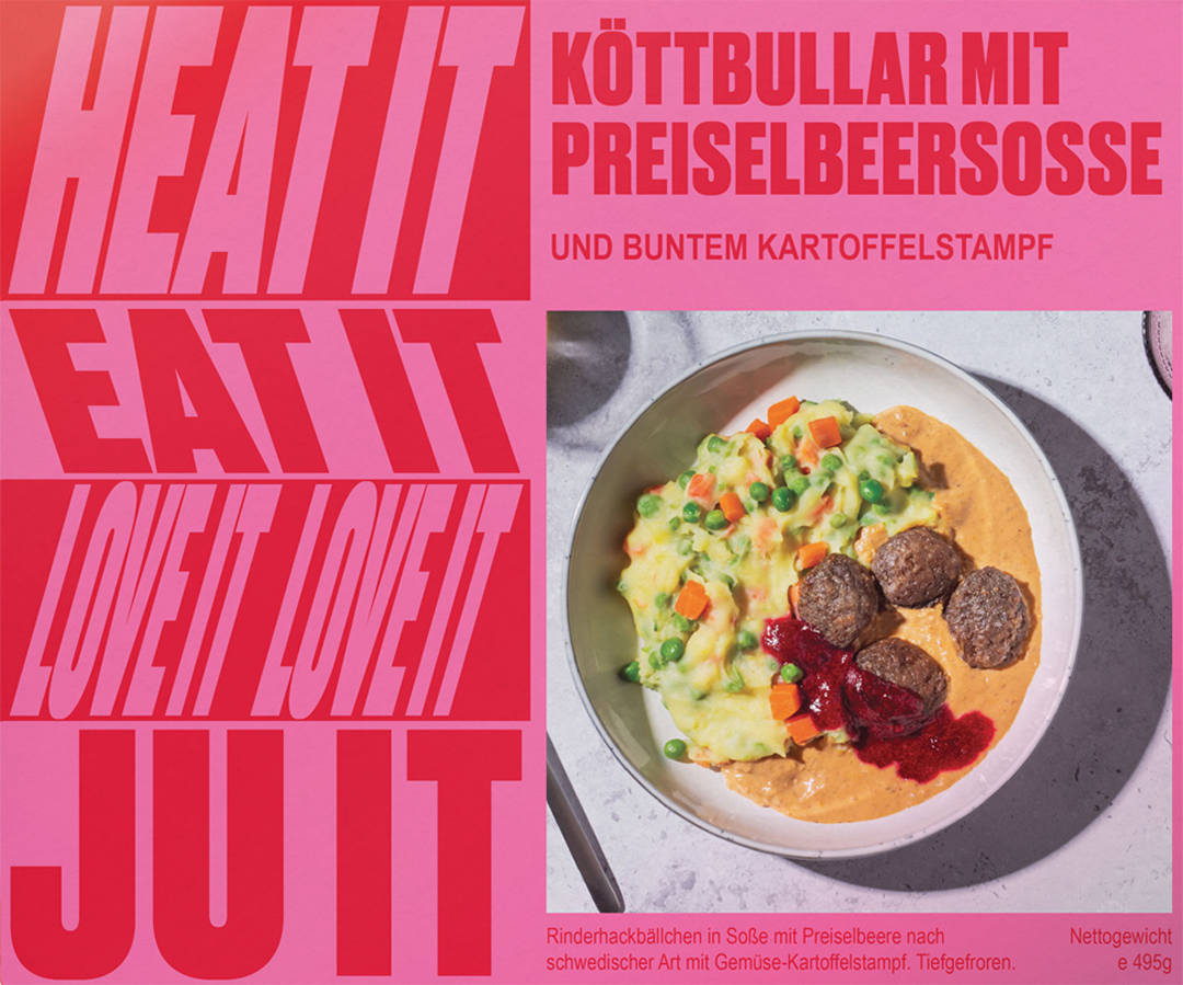 Juit Köttbullar mit Preiselbeersoße