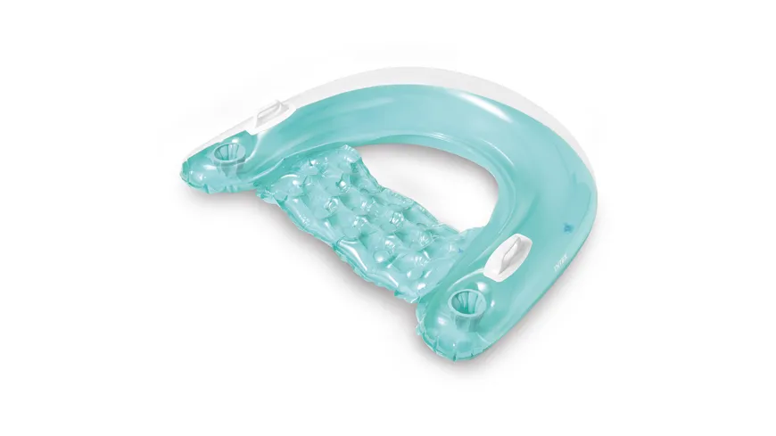 Intex - Poolsitz LOUNGE SIT'N FLOAT mit Griffen und Getränkehalter, 152 cm, sortiert
