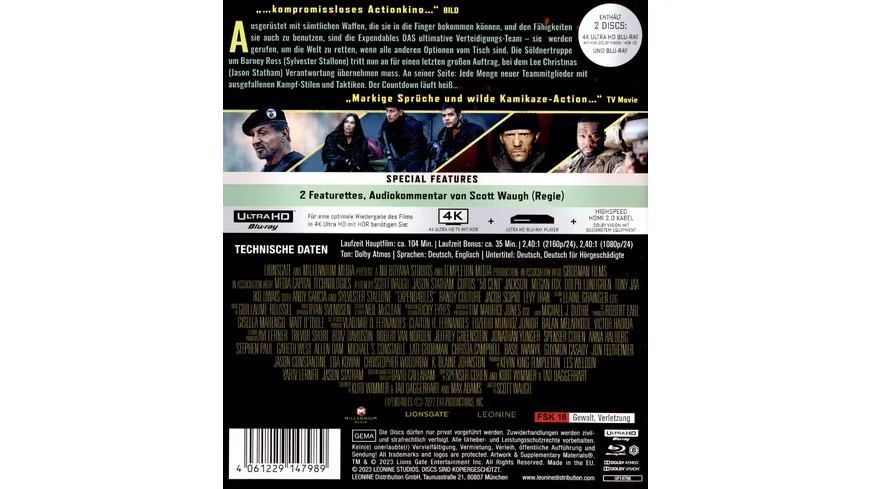 The Expendables 4  (4K Ultra HD) (+ Blu-ray)