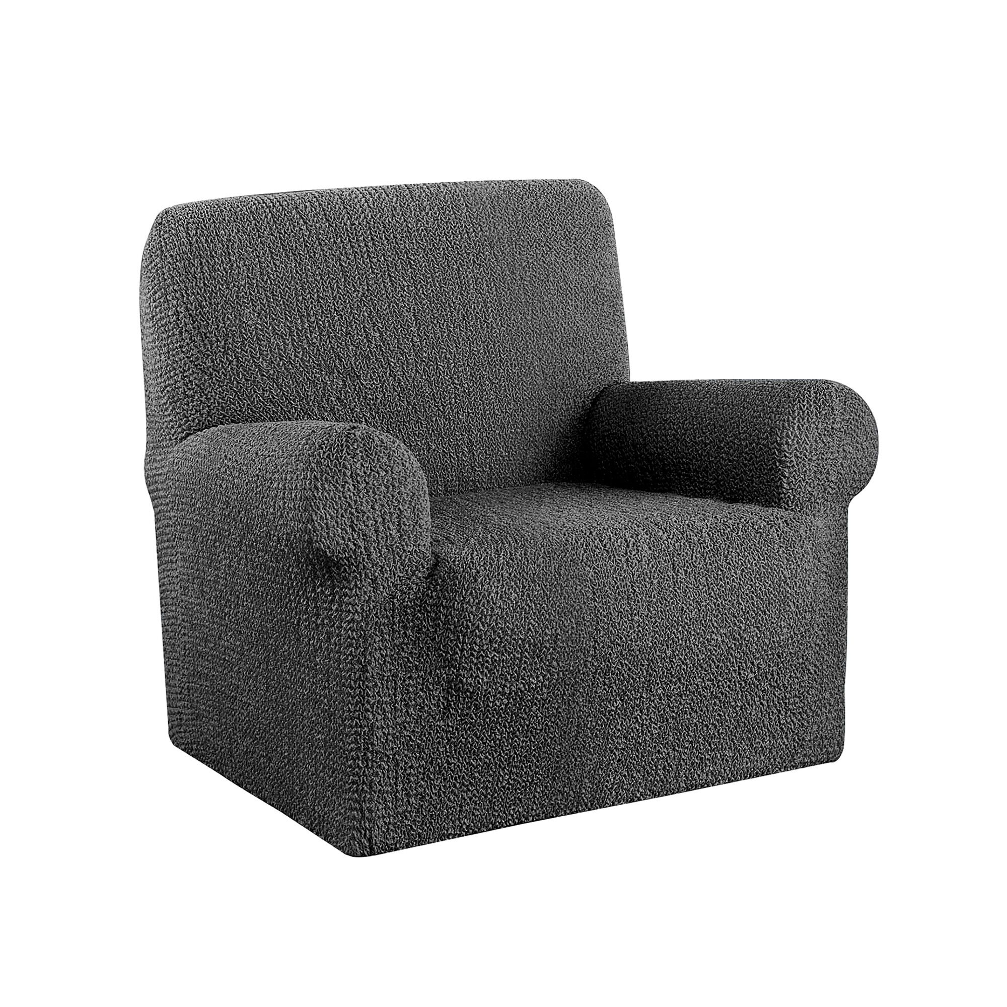 Housse bi-extensible imprimée gaufrée pour fauteuil et canapé