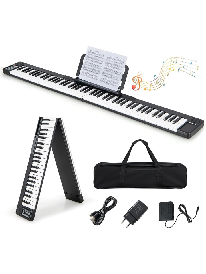 COSTWAY 88 Tastatur digitale Keyboard in Schwarz günstig kaufen onesize