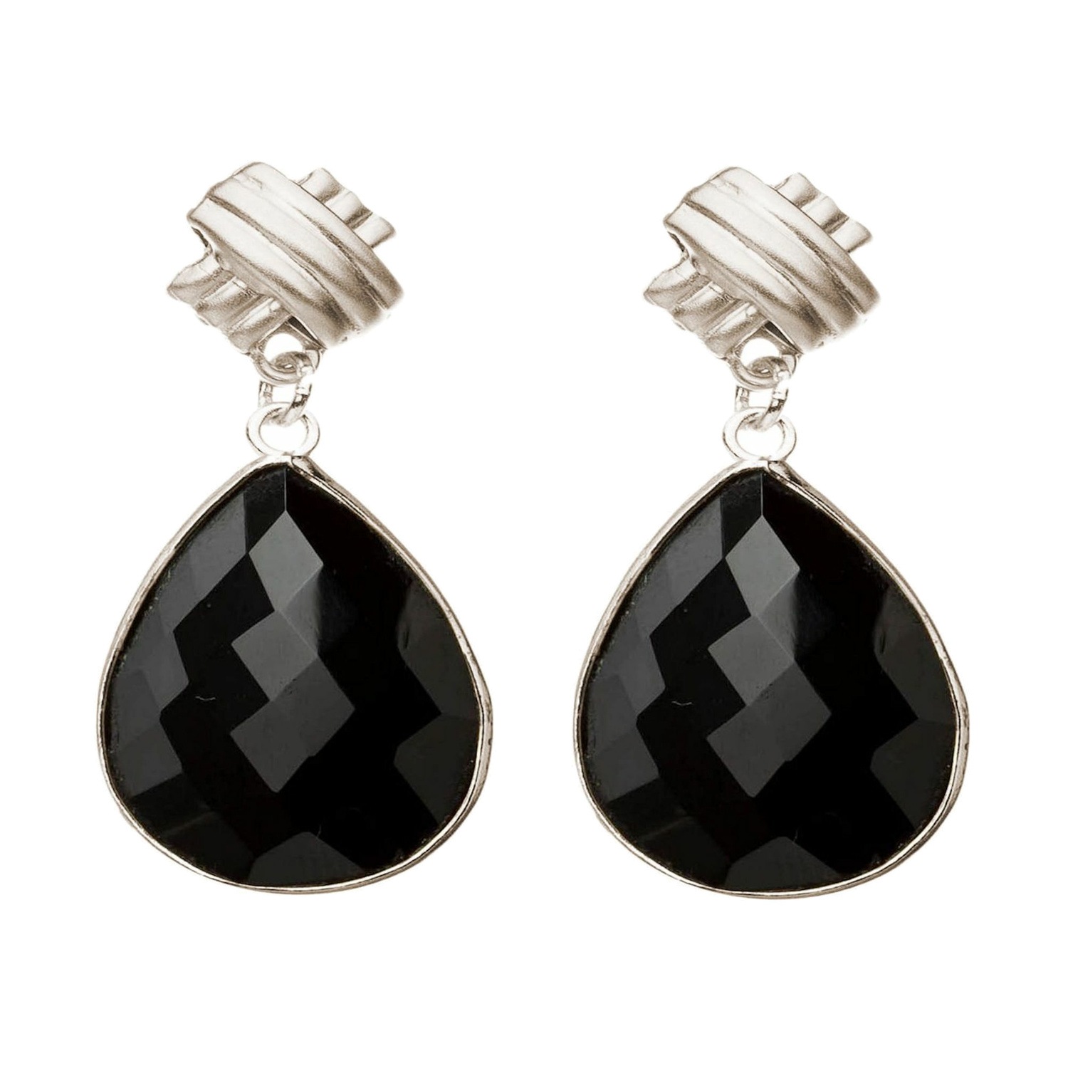 Ohrringe 'Onyx Tropfen'
