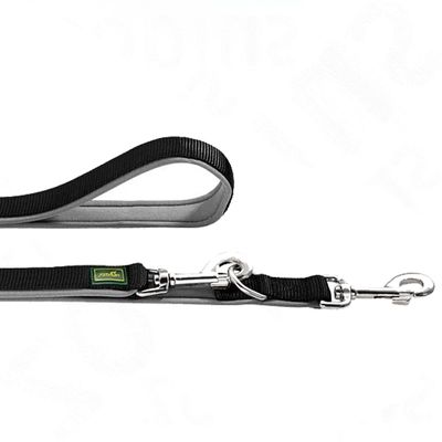HUNTER Neopren Führleine schwarz/grau