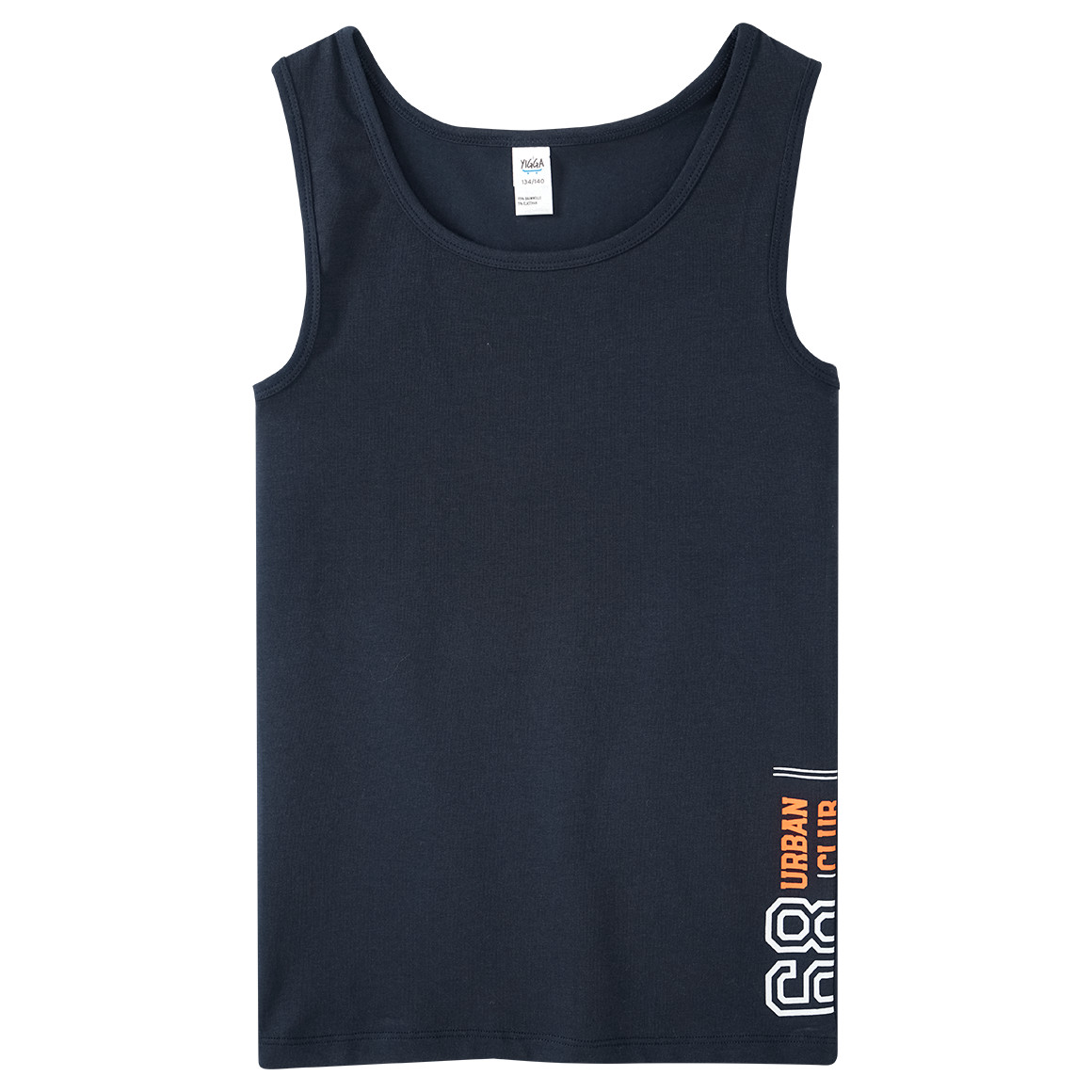 2 Jungen Unterhemden mit seitlichem Print