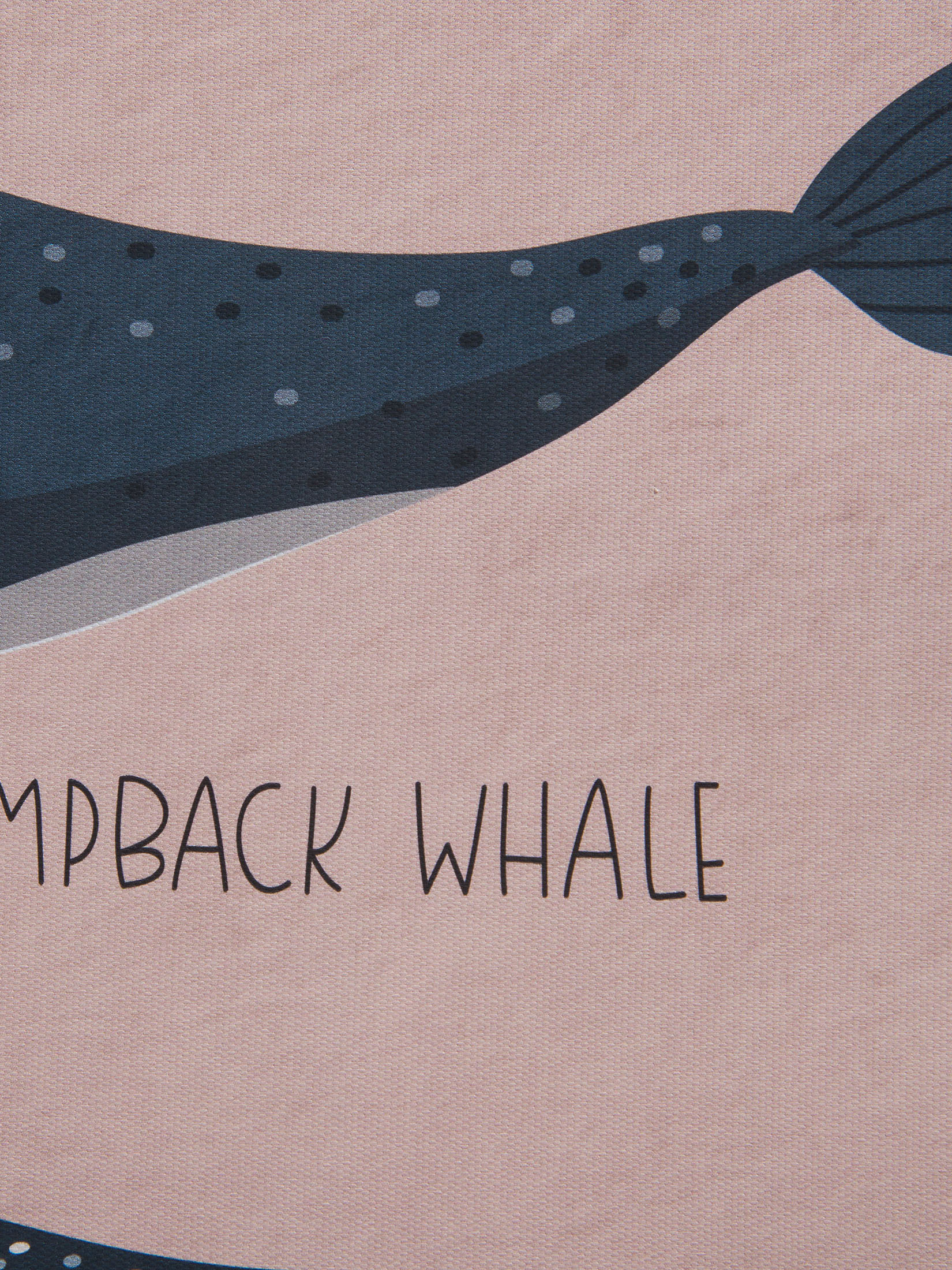 Big Whales Leinwand-Druck-handbemalt, Multicolor