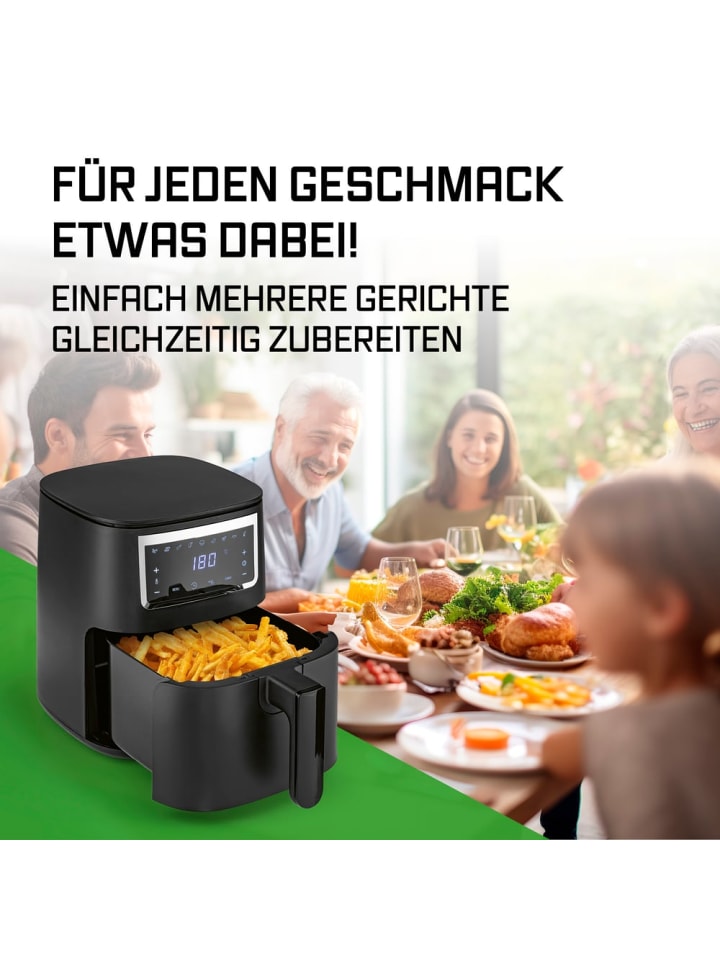 Gourmetmaxx GOURMETmaxx Heißluftfritteuse 4 l - Touch, Timer, 8 Programme und Shake-Reminde günstig kaufen onesize