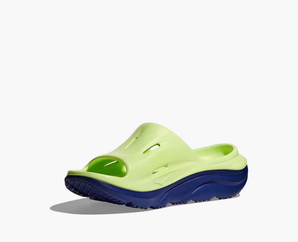 Ora Recovery Slide 3 Lettuce / Bellwether Blue