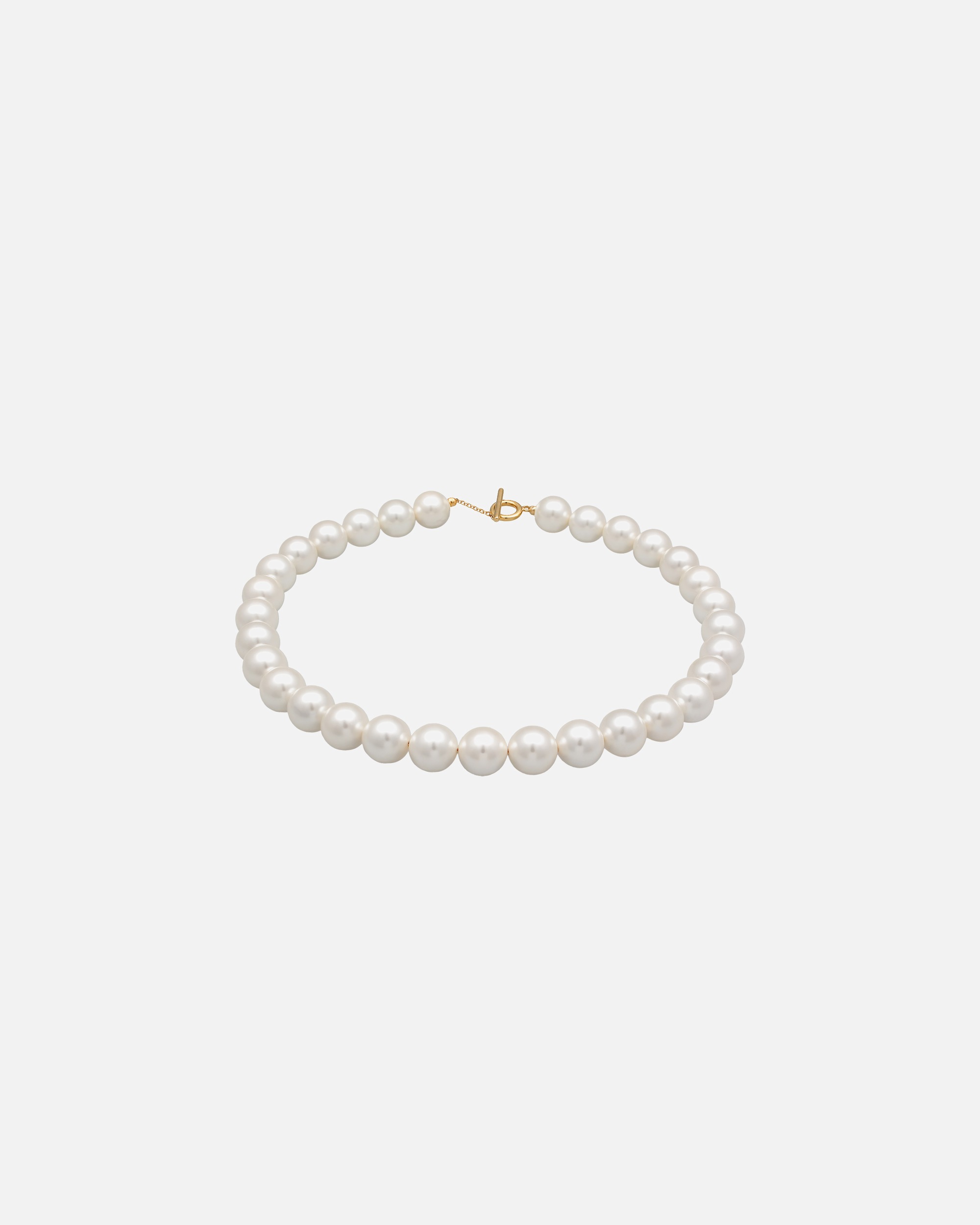 Chiusura a T trendy da donna Elli con perline a conchiglia in argento sterling 925 placcato oro