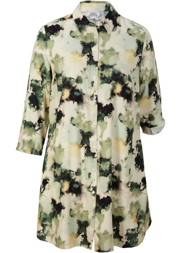 Kurzes Blusenkleid mit Seitentaschen