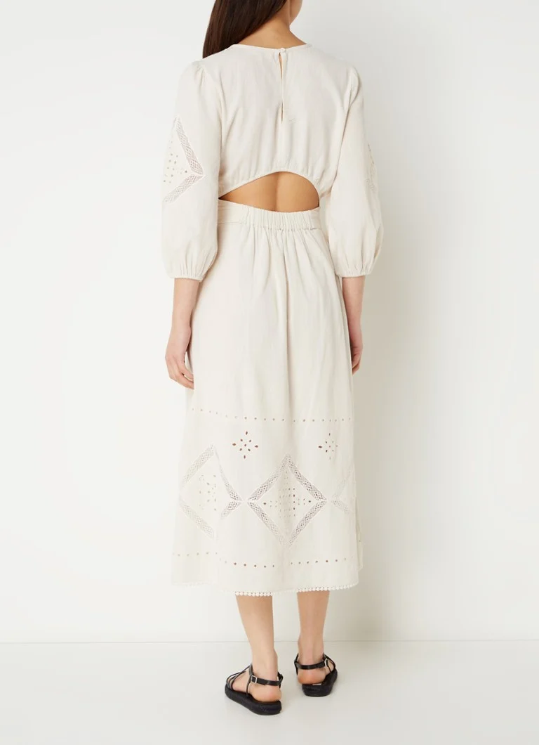 Rochie midi Elvina de la ba&sh cu broderie