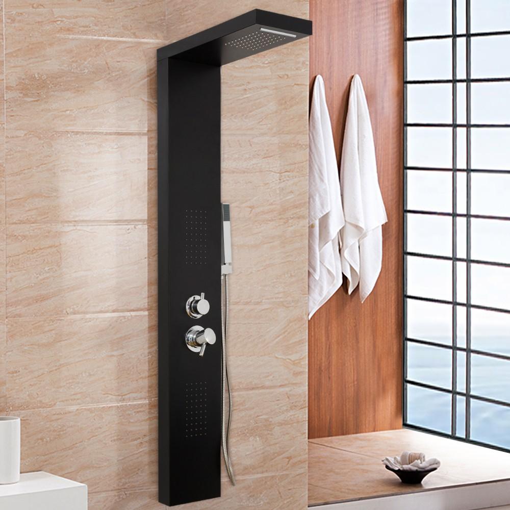 Home Deluxe Duschpaneel CASCATA - black
