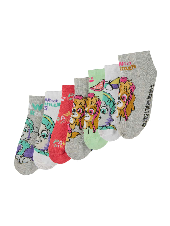 ONOMATO! 7er-Set: Socken Sneaker Paw Patrol Skye und Everest in Mehrfarbig günstig kaufen