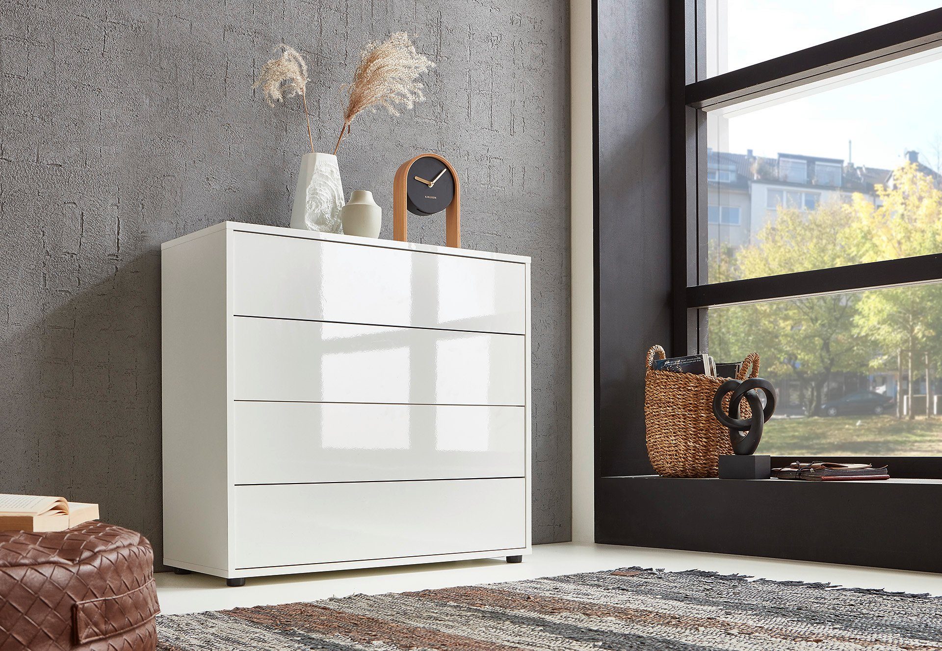 BMG Möbel Sideboard Mailand Set 1 (Kommode Schubladenkommode Anrichte), Made in Germany
