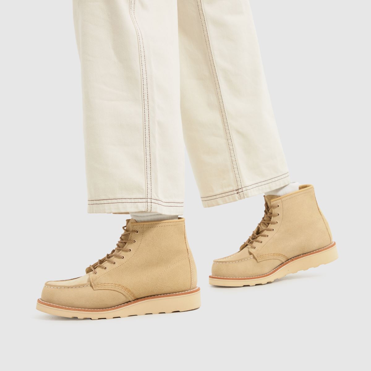 Red Wing – Stenfärgade klassiska stövlar med mockatå och 6 tums höjd