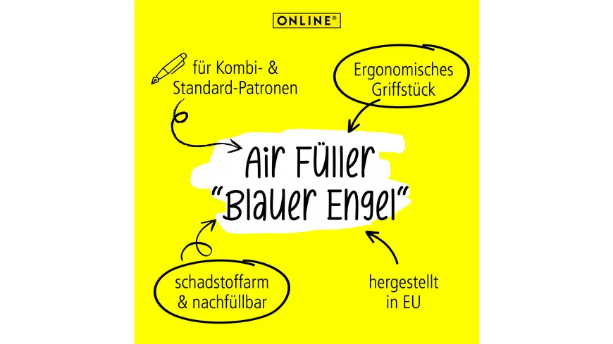ONLINE Air Füllhalter weiss Black´n Grey