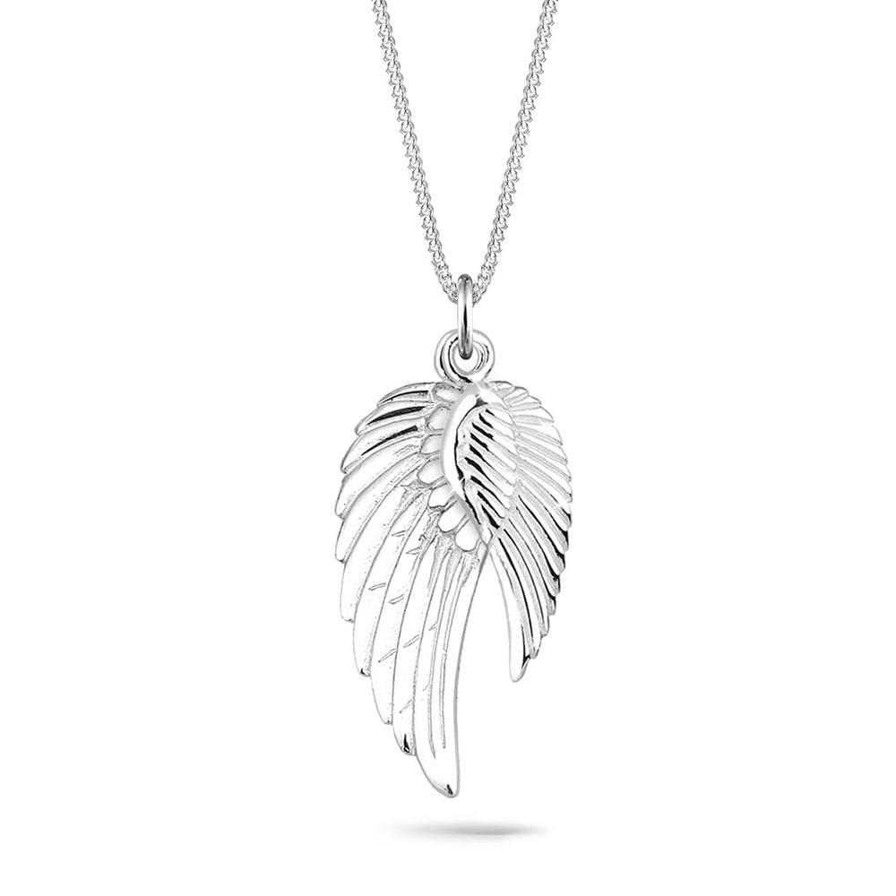 Elli Elli Collier Femme Pendentif d'Aile Moderne en Argent Sterling 925 Bijoux