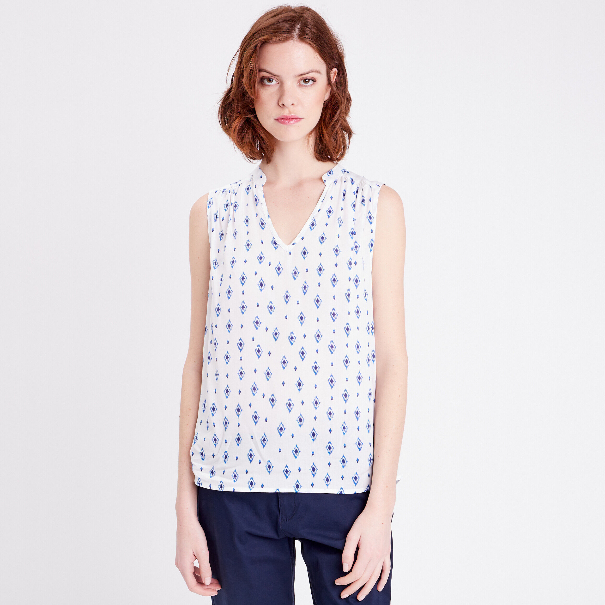 Blouse sans manches blanc femme | Cache Cache