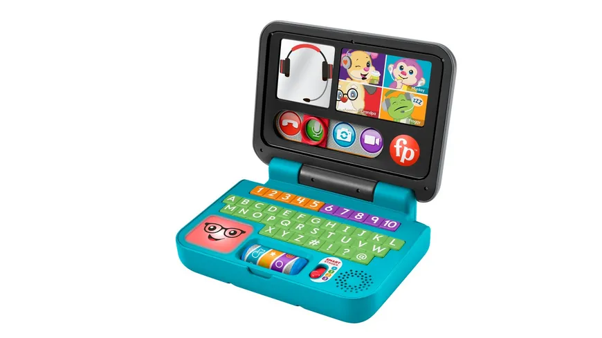 Fisher-Price Lernspaß Laptop, Lernspielzeug (Licht & Musik), ab 6 M.