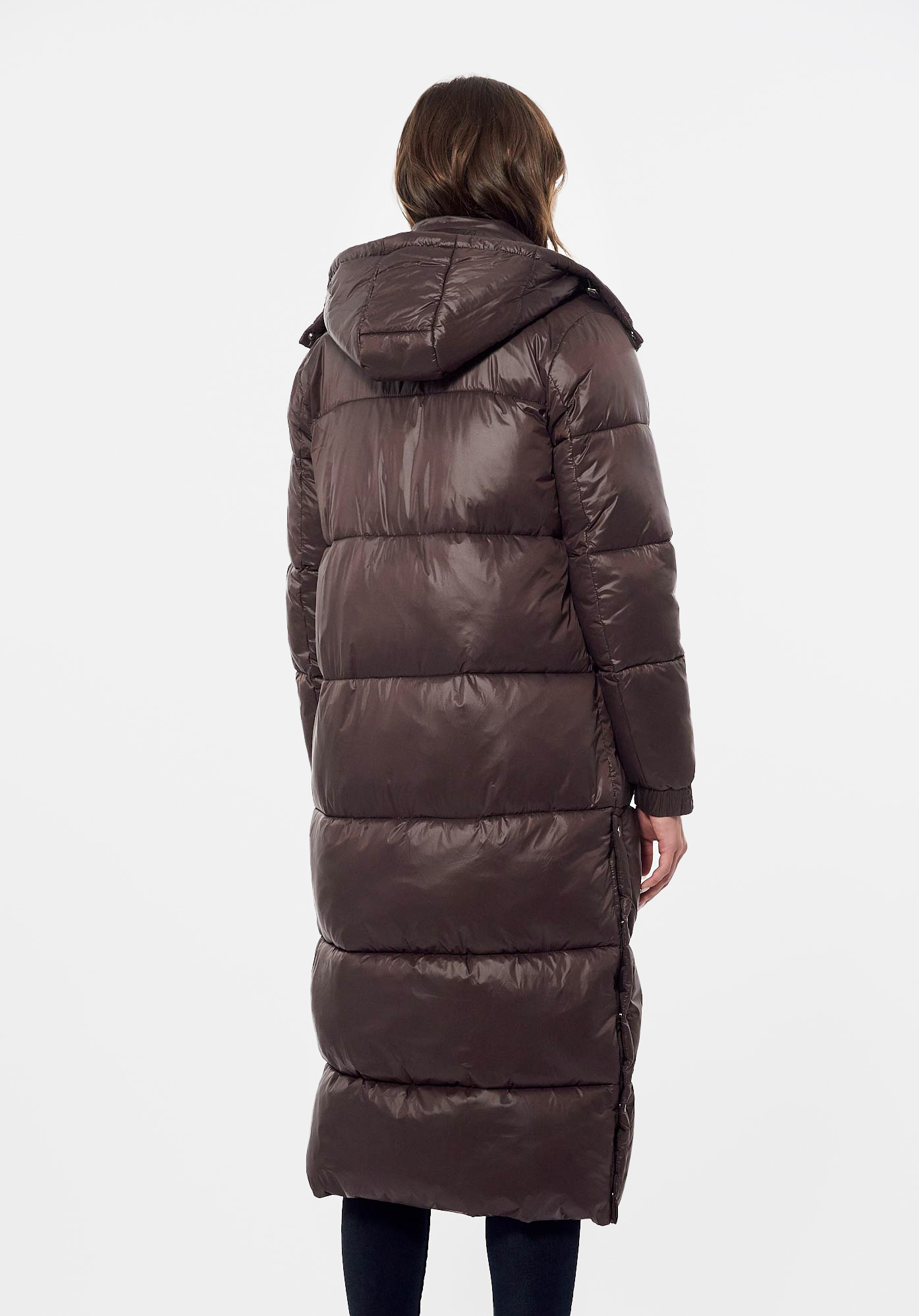 DERIC  Doudoune longue marron Femme