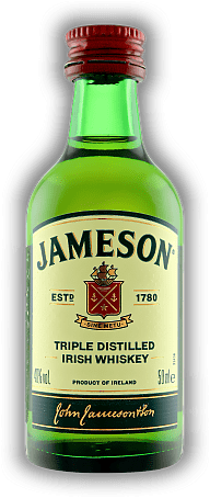 Jameson Irish Whiskey 0,05 Liter Jameson Irish Whiskey 0,05 Liter Weltweit die Nummer 1 im irischen Whiskey-Segment. 0,05	 Liter - Vol 40%