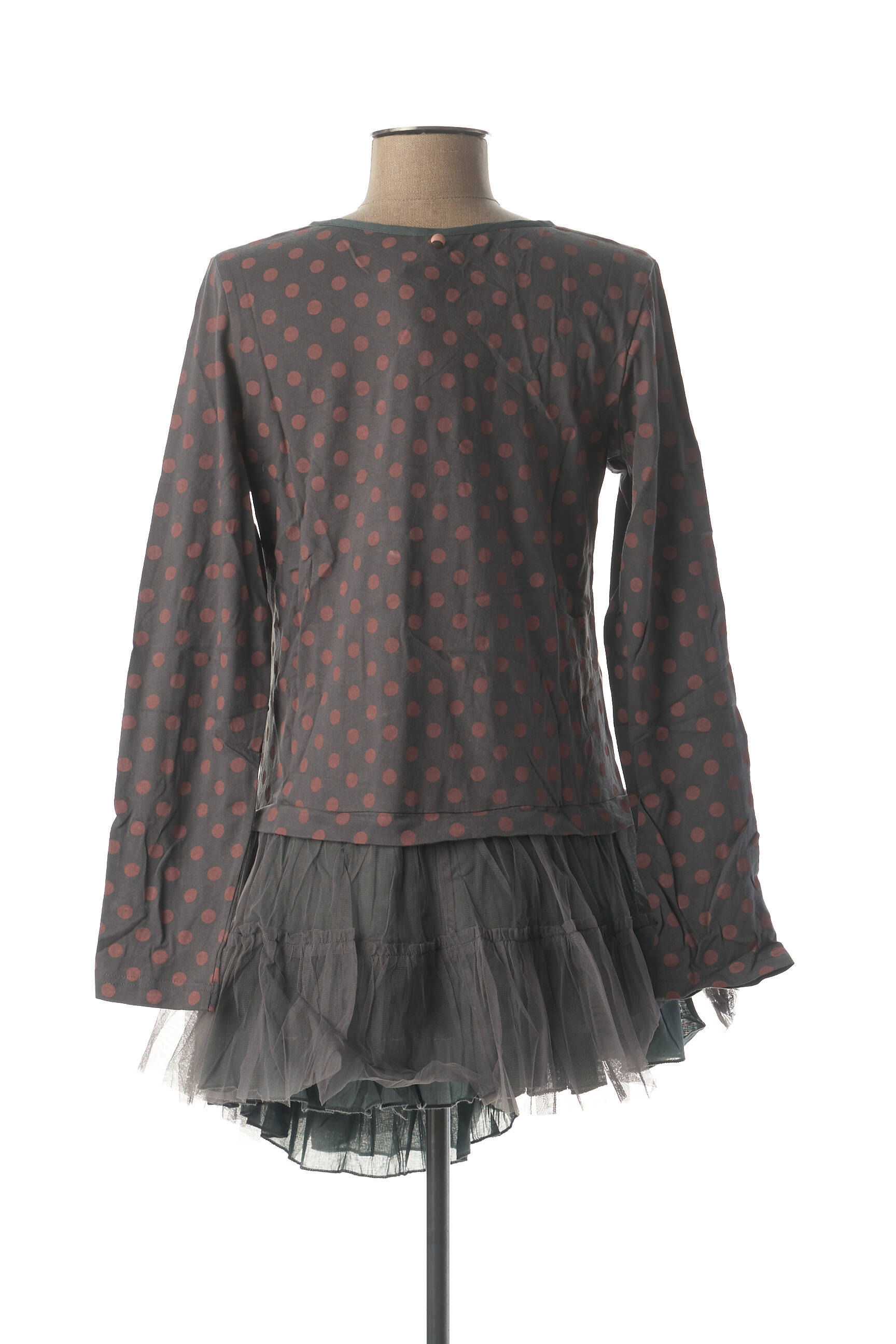 Rhum Raisin Tuniquemanchelongue Femme couleur gris