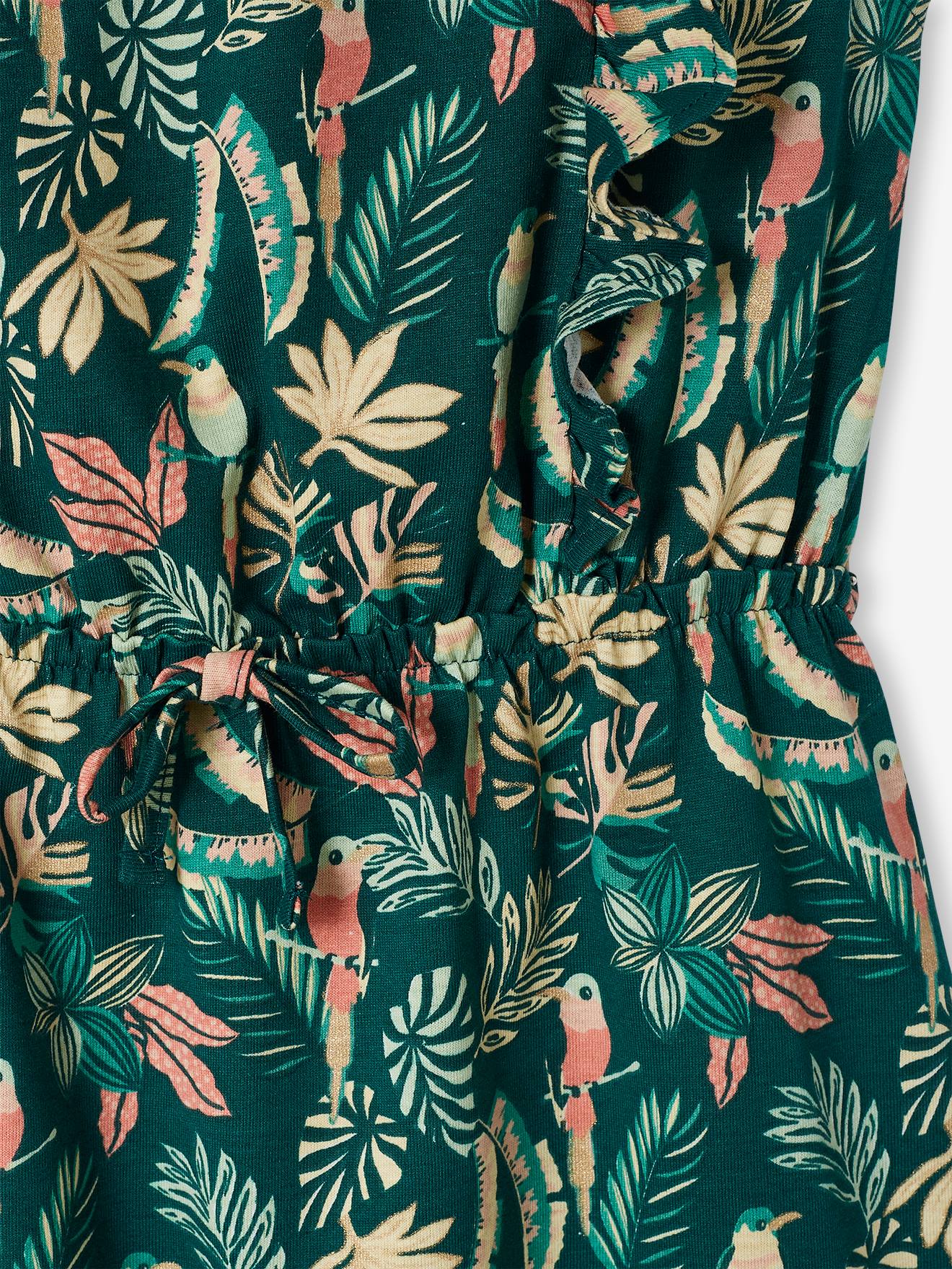 Vertbaudet Mädchen Kleid mit Volants Oeko-Tex - rosa