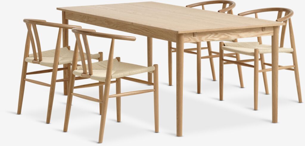 MARSTRUP GUDERUP MARSTRUP L190/280 oak table 4 GUDERUP chair oak/natural