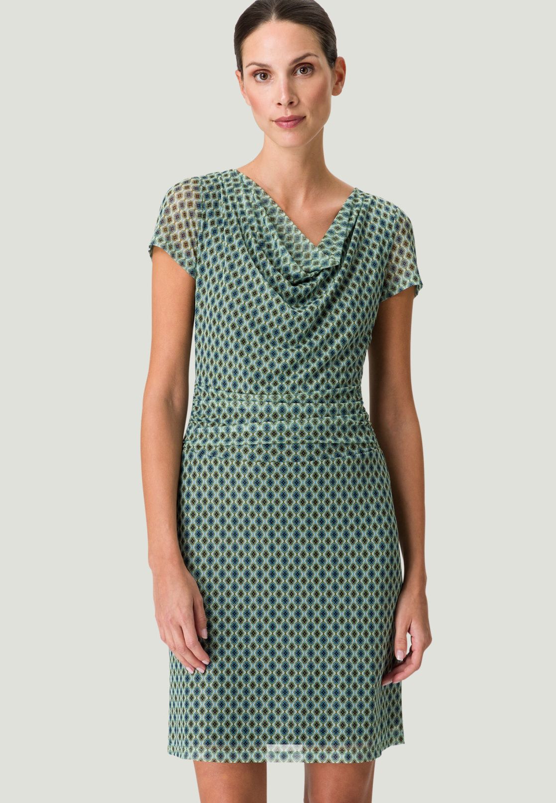 Minikleid mit Wasserfallausschnitt