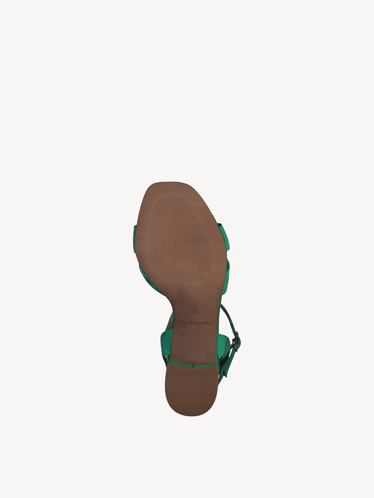 Sandale à talon en cuir - vert