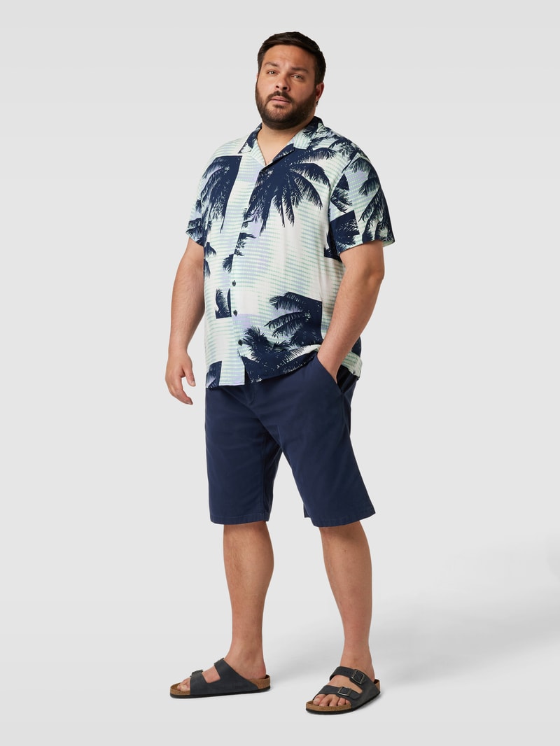 PLUS SIZE Chino-Shorts mit Eingrifftaschen in marineblau