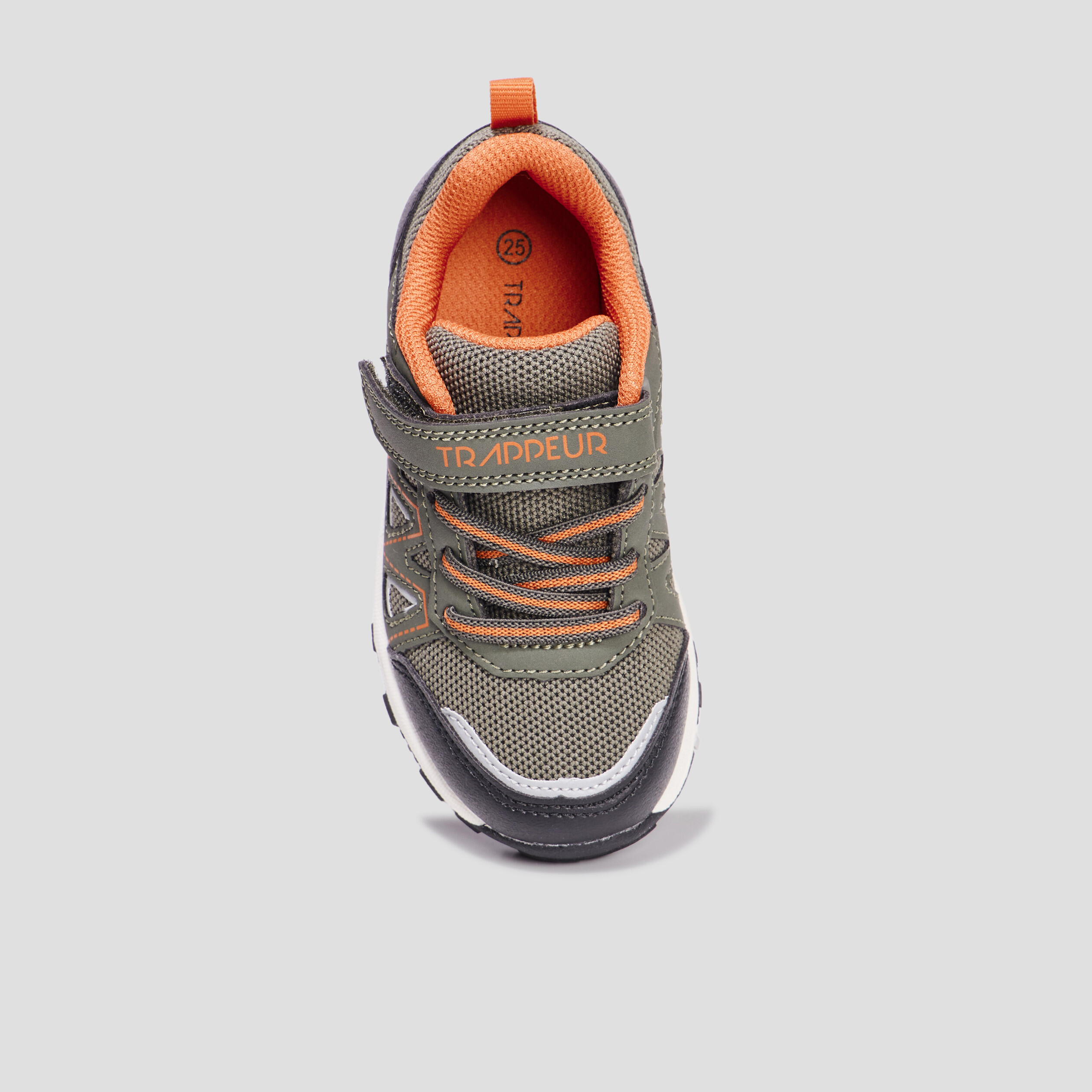 Backetsrunning à scratchs Trappeur Rapen vert kaki garçon | La Halle