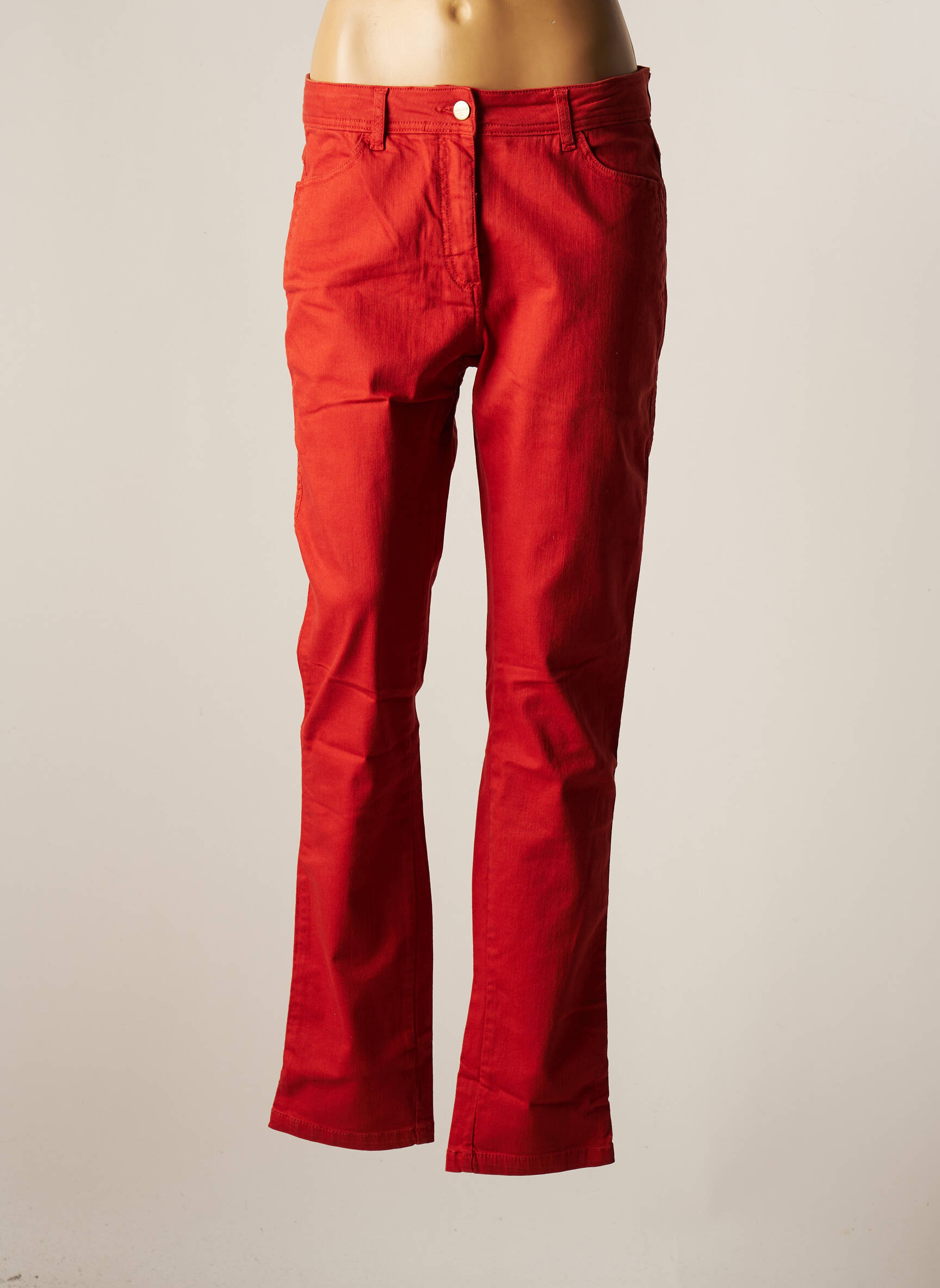 Mae Mahe Jeans Coupe Droite Femme couleur orange