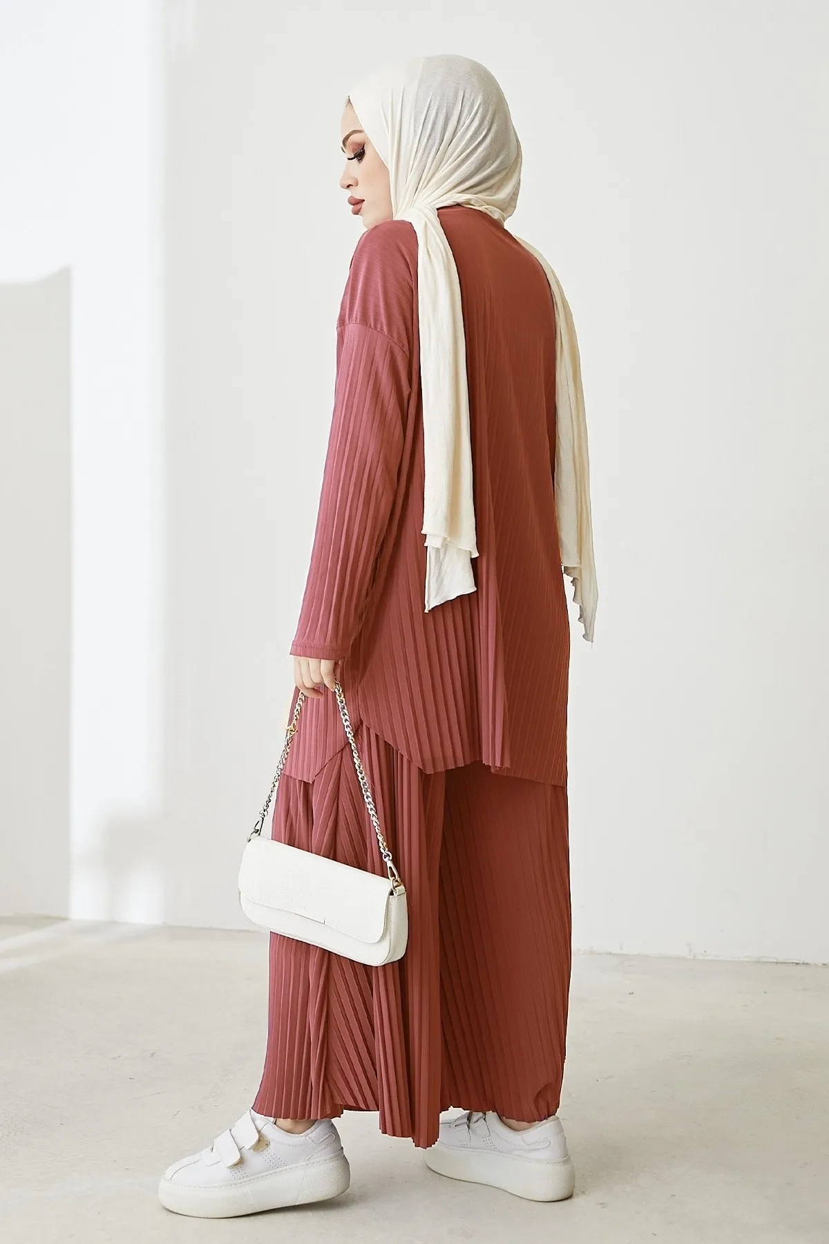 InStyle  Mila Faltenhosen-Tunika-Doppelset - Dusty Rose