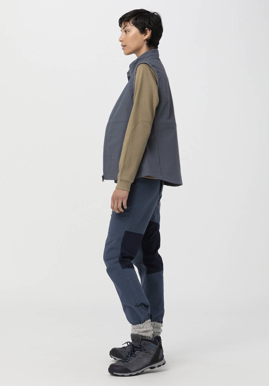 Weste Softshell Grid aus Bio-Baumwolle