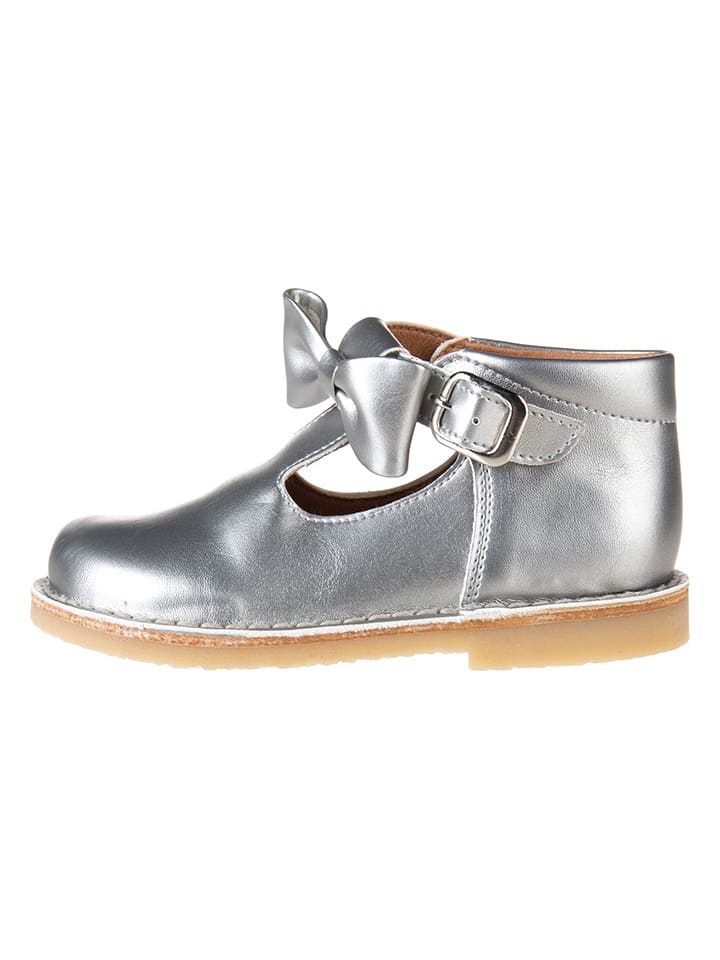 kmins Leder-Halbsandalen in Silber günstig kaufen