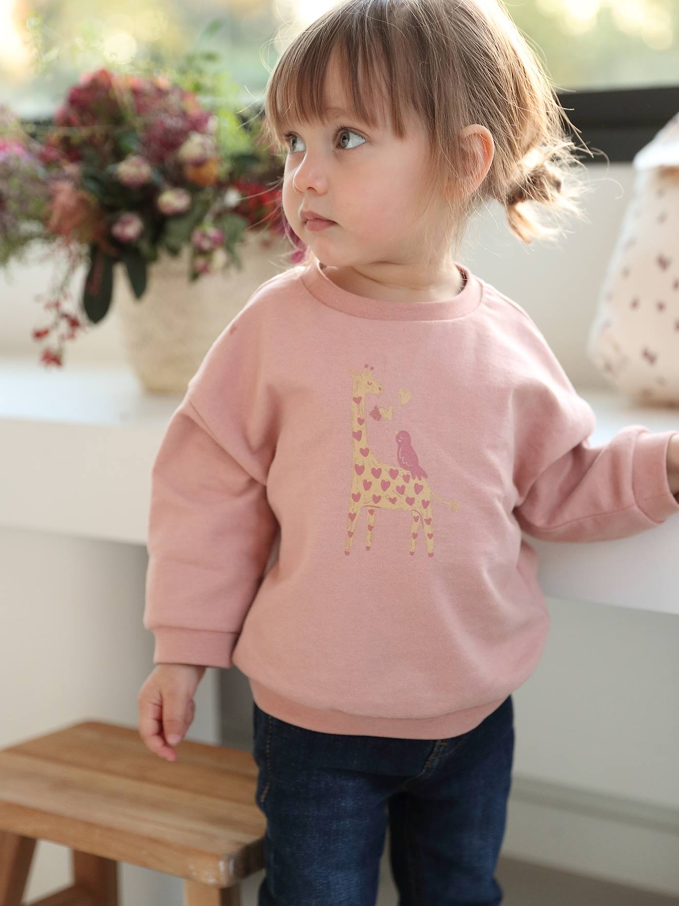 Vertbaudet Baby Sweatshirt BASIC Oeko-Tex - hellgelb