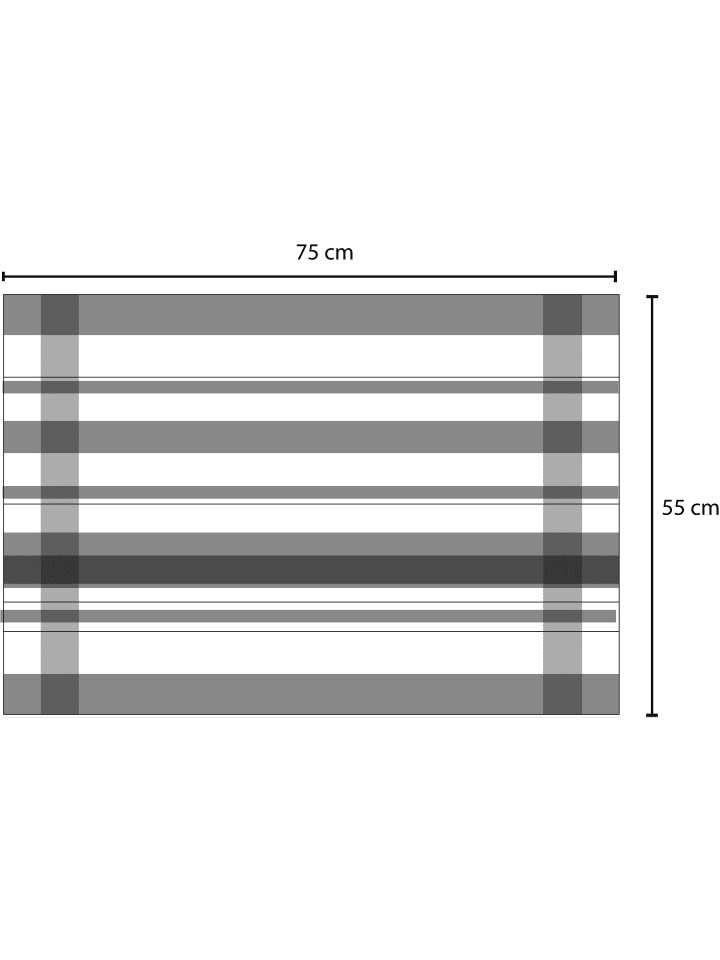 Aspero 10 Geschirrtücher Toffee Stripe in Grau günstig kaufen 75 x 60 cm