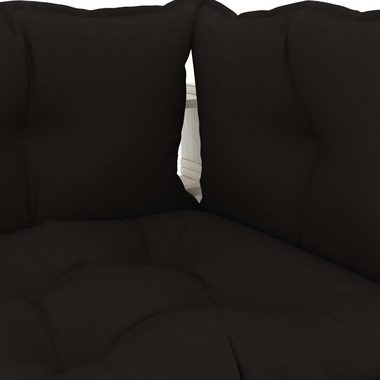 vidaXL Loungesofa Garten-Paletten-Ecksofa mit Kissen in Schwarz Holz, 1 Teile