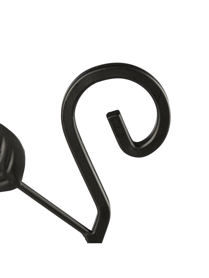 relaxdays Blumenhaken Blätter in Schwarz günstig kaufen onesize