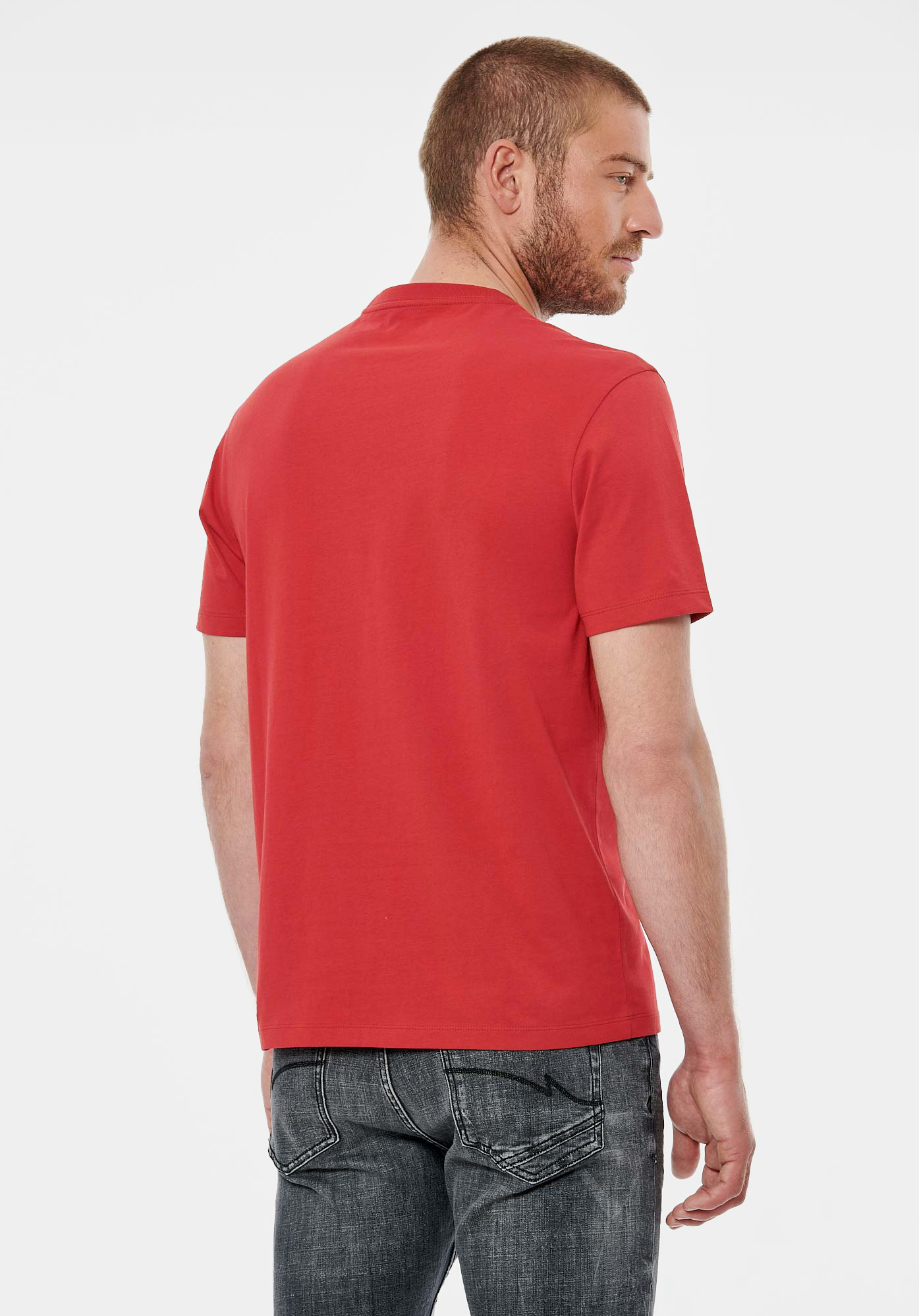 RUMO   T-shirt rouge homme 100% coton bio