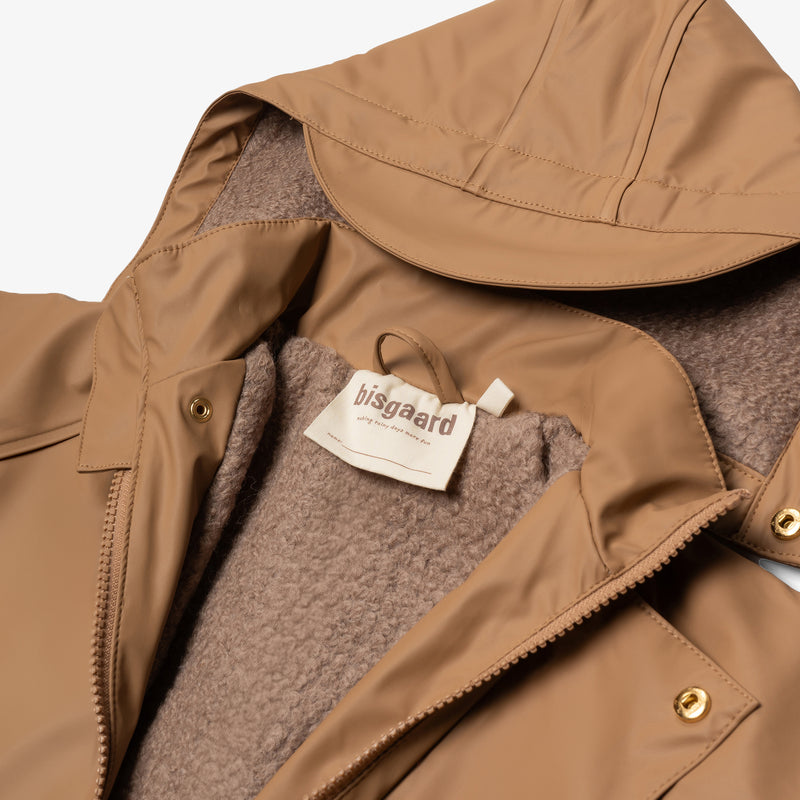 aarhus rain suit wool caramel - Braun