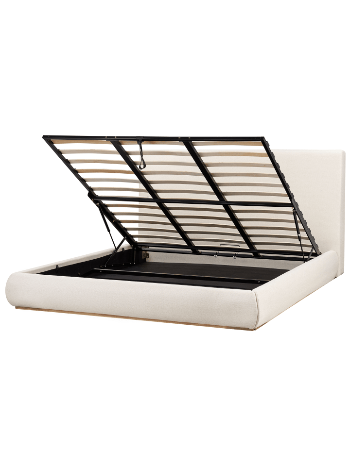 Beliani Doppelbett CAMPAGNE in Beige - (W) 199 x (H) 114 x (L) 232 cm günstig kaufen onesize