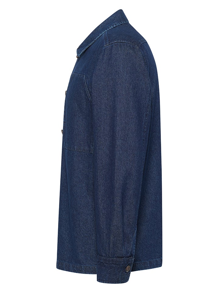 Mustang Jeans-Hemd in Dunkelblau günstig kaufen