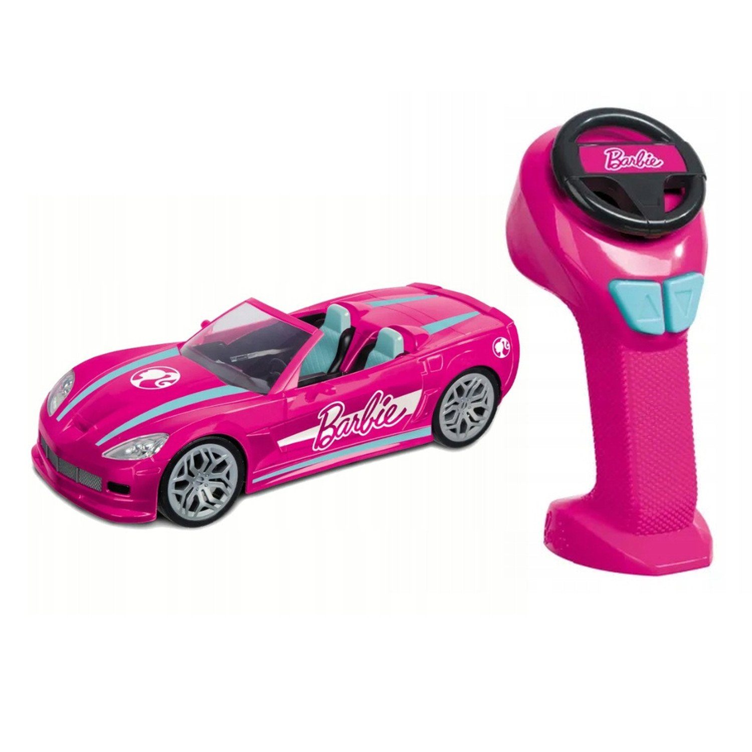 Mondo Spielzeug-Auto 63740, Barbie Pink Cabrio-Set mit Fernbedienung