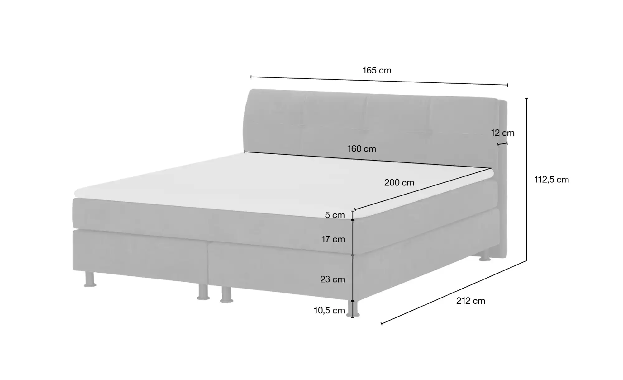 SKAGEN BEDS Boxspringbett Vegg Towel