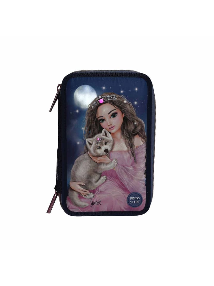 Depesche 3-Fach Federtasche TOPModel 7,5 x 13 x 20 cm in dunkelblau günstig kaufen onesize