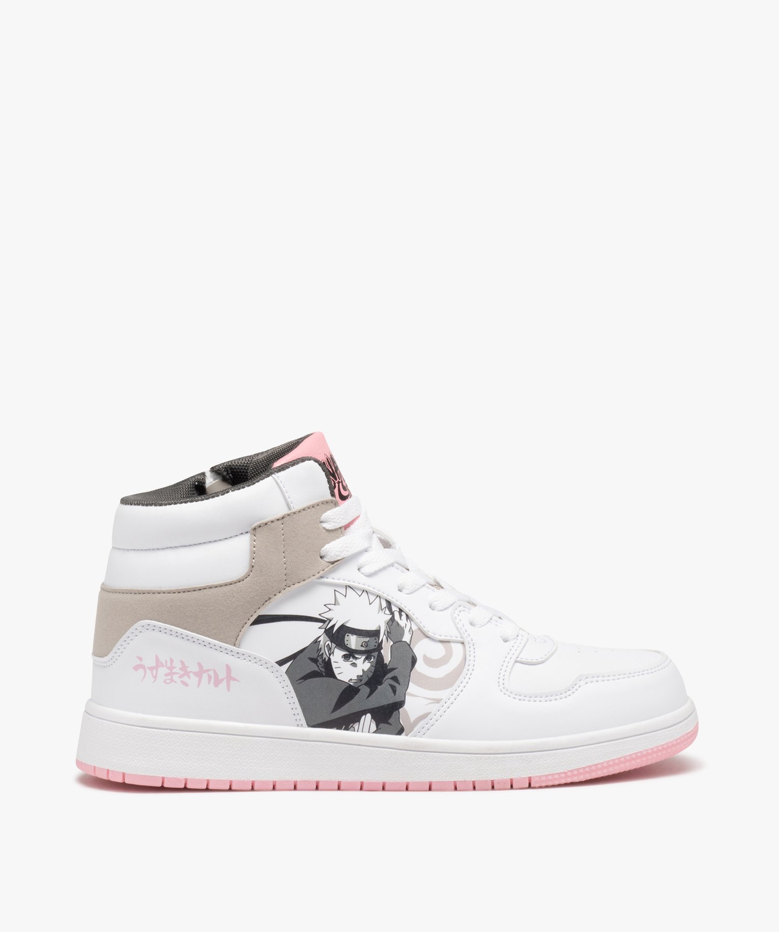 Baskets mid-cut imprimé Naruto fille - Naruto Shippuden blanc | GEMO