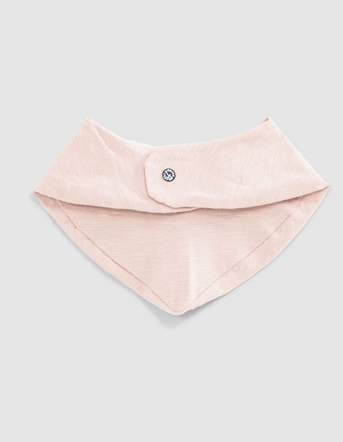 Bavoir rose pâle print rock coton bio bébé